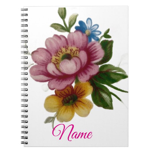 Porcelain Inspired Floral  Notitieboek (Voorkant)