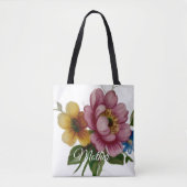 Porcelain Inspired Floral Tote Bag (Voorkant)