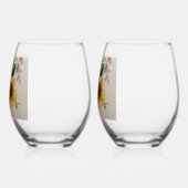 Porcelain Inspired Floral  Wijnglas Zonder Voet (Links)