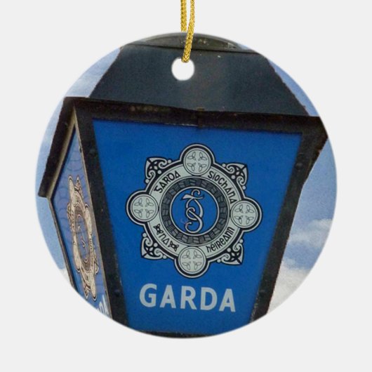 Porcelain Irish Garda Police kerstversiering Keramisch Ornament (Voorkant)