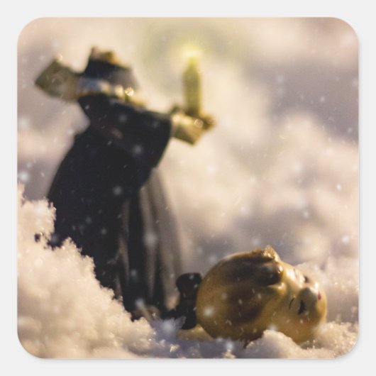 Porcelain Nights V Vierkante Sticker (Voorkant)