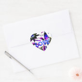 Porcelain Passiflora Flower Heart Sticker (Envelop)