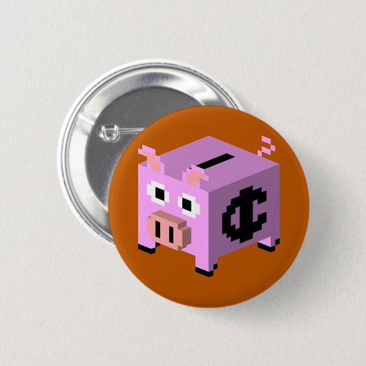 Porcelain Pork Ronde Button 5,7 Cm (Voorkant /achterkant)