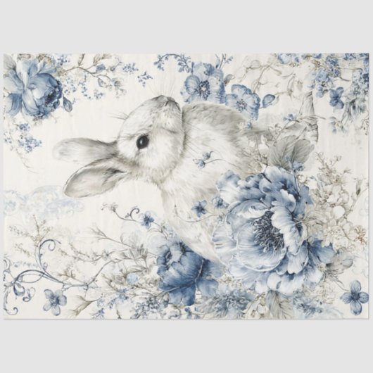 Porcelain Rabbit Tissue Paper Tissuepapier (Voorkant)
