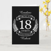 Porcelain traditionele trouwdag 18 jaar kaart (Gele Bloem)