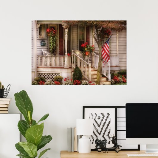 Porch - Amerikaans Poster (Thuiskantoor)