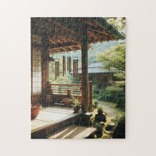 Porch and Garden – Peaceful Japan Puzzle Legpuzzel (Verticaal)