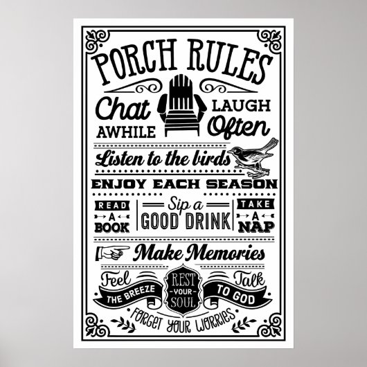 Porch Etiquette: De ongeschreven regels van ontspa Poster (Voorkant)