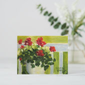 Porch Geraniums vooraan Briefkaart (Staand voorkant)