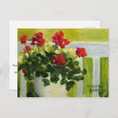 Porch Geraniums vooraan Briefkaart (Voorkant / Achterkant)