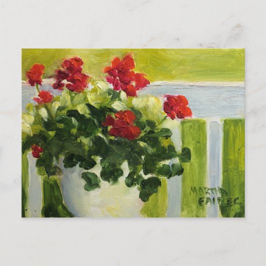 Porch Geraniums vooraan Briefkaart (Voorkant)