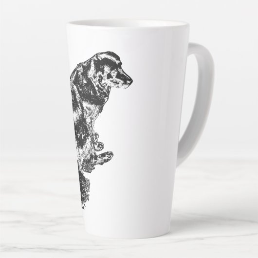 Porch-Light Outline — Retriever Latte Mok (Rechterhoek)