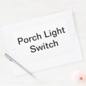 Porch Light schakelbord Rechthoekige Sticker (Envelop)