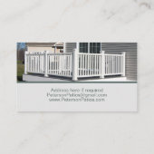 Porch Patio Deck Construction Visitekaartje (Achterkant)