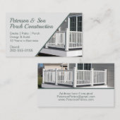 Porch Patio Deck Construction Visitekaartje (Voorkant / Achterkant)