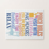 Porch Rules Cute Funny Quote voor vrienden Legpuzzel (Horizontaal)
