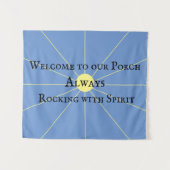 Porch Spirit Variation | Blauw | Bosbouw Wandkleed (Voorkant (horizontaal))