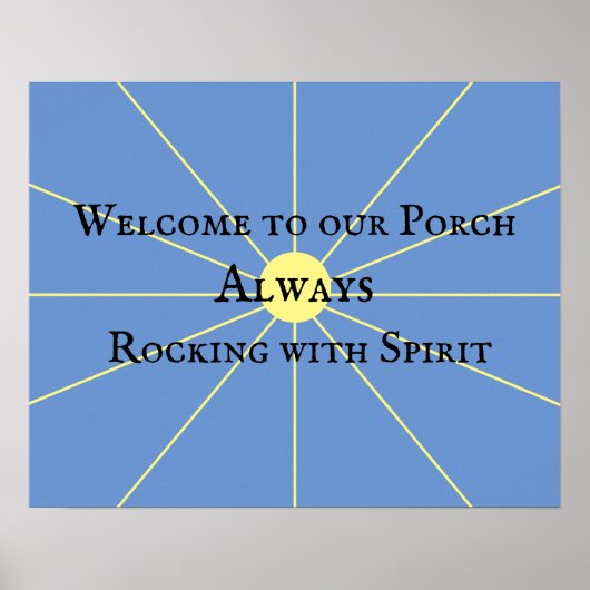 Porch Spirit Variation | Blauw | POSTER (Voorkant)