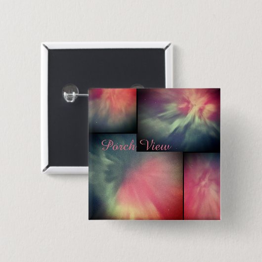 Porch Uitzicht / Corona / Vierkante Button 5,1 Cm (Voorkant /achterkant)