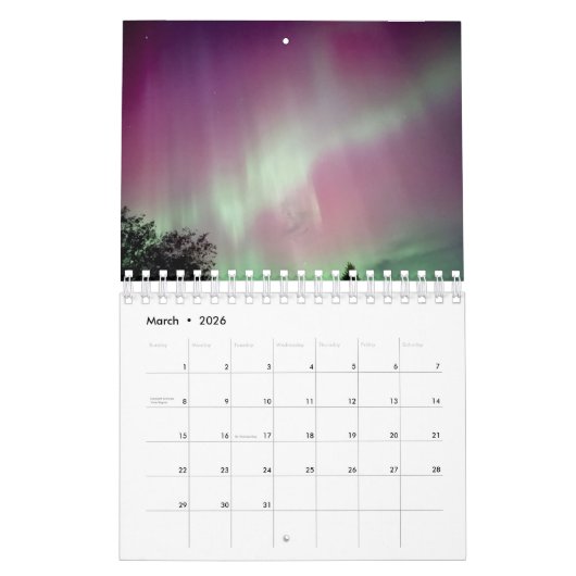 Porch Uitzicht van het noorderlicht / drie / Kalender (Mar 2026)