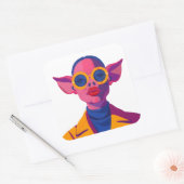 Porcine Beauty Vierkante Sticker (Envelop)