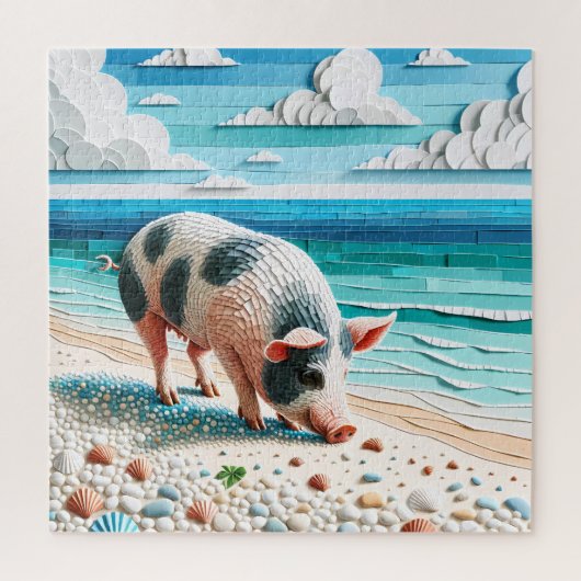 Porcine Shores en kiezelstranden Legpuzzel (Verticaal)