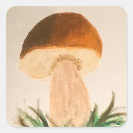 Porcini Mushroom Vierkante Sticker