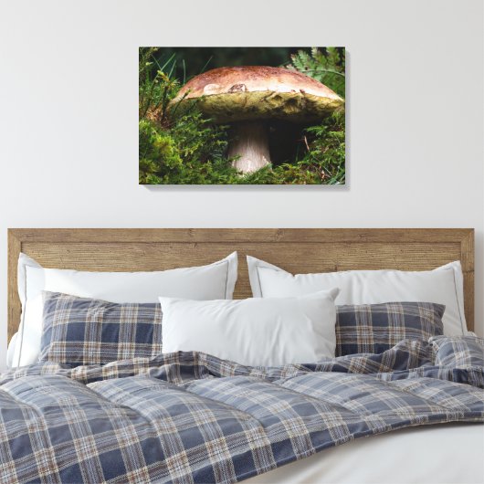 Porcinopaddenstoel Canvas Afdruk (Insitu (Slaapkamer))