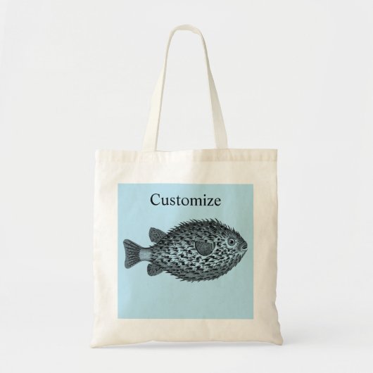 Porcupine blowfish Thunder_Cove Place card Hold Tote Bag (Voorkant)
