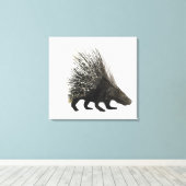 Porcupine Canvas Afdruk (Insitu (Houten vloer))