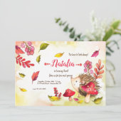 Porcupine Cutie Birthday Party Kaart (Staand voorkant)