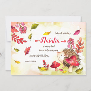 Porcupine Cutie Birthday Party Kaart