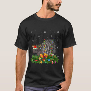 Porcupine Dierenvriend Reindeer Santa Porcupine T-shirt