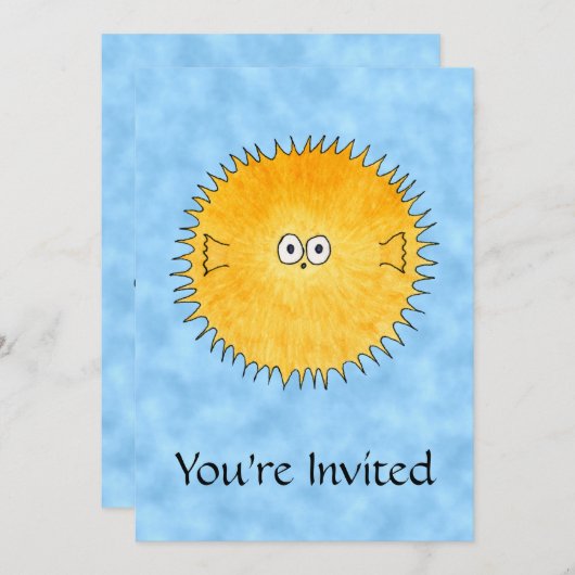 Porcupine Fish. Kaart (Voorkant / Achterkant)