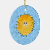 Porcupine Fish. Keramisch Ornament (Rechts)