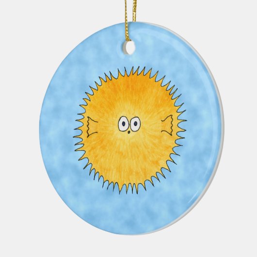 Porcupine Fish. Keramisch Ornament (Links)