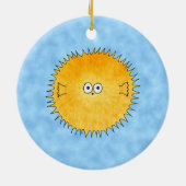 Porcupine Fish. Keramisch Ornament (Achterkant)