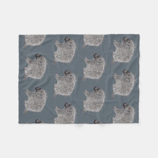 Porcupine Fleece Deken (Voorkant (Horizontaal))