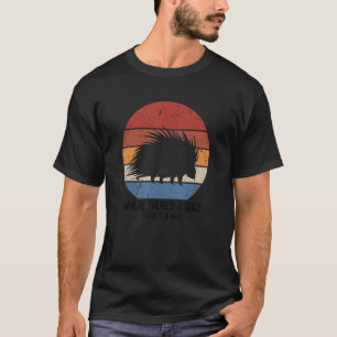 Porcupine Hugger Design voor egel Porcupine Fa T-shirt