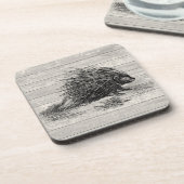 Porcupine Illustratie Onderzetter Set (Linkerzijde)