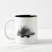 Porcupine  illustratie tweekleurige koffiemok (Links)