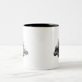 Porcupine  illustratie tweekleurige koffiemok (Center)