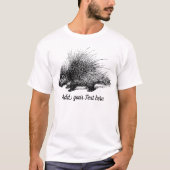 Porcupine Illustration personalizable Mannen T-Shi T-shirt (Voorkant)