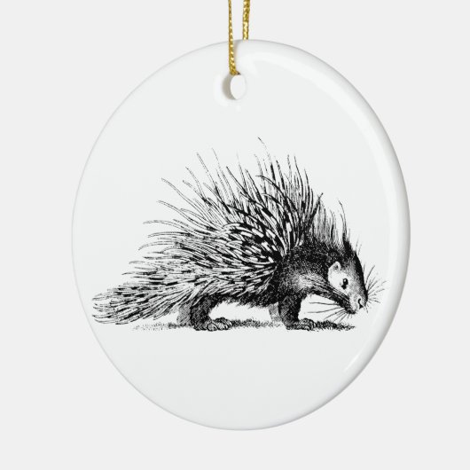  Porcupine Illustration - Porcupines 1800 Keramisch Ornament (Links)