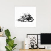 Porcupine Illustration - Porcupines 1800 Poster (Thuiskantoor)