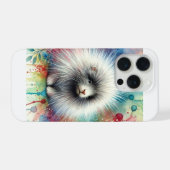Porcupine in a Tranquil Forest 210624AREF125 - Wat iPhone Hoesje (Achterkant horizontaal)