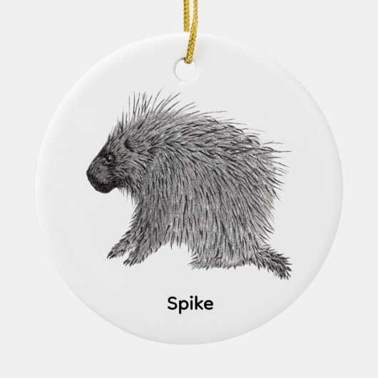 Porcupine Keramisch Ornament (Voorkant)