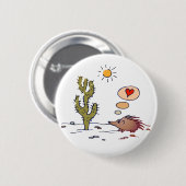 Porcupine Love Ronde Button 5,7 Cm (Voorkant /achterkant)