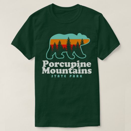 Porcupine Mountains Michigan Camping Wandelen Beer T-shirt (Design voorkant)