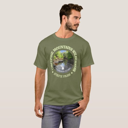 Porcupine Mountains Wilderness SP T-shirt (Voorkant volledig)